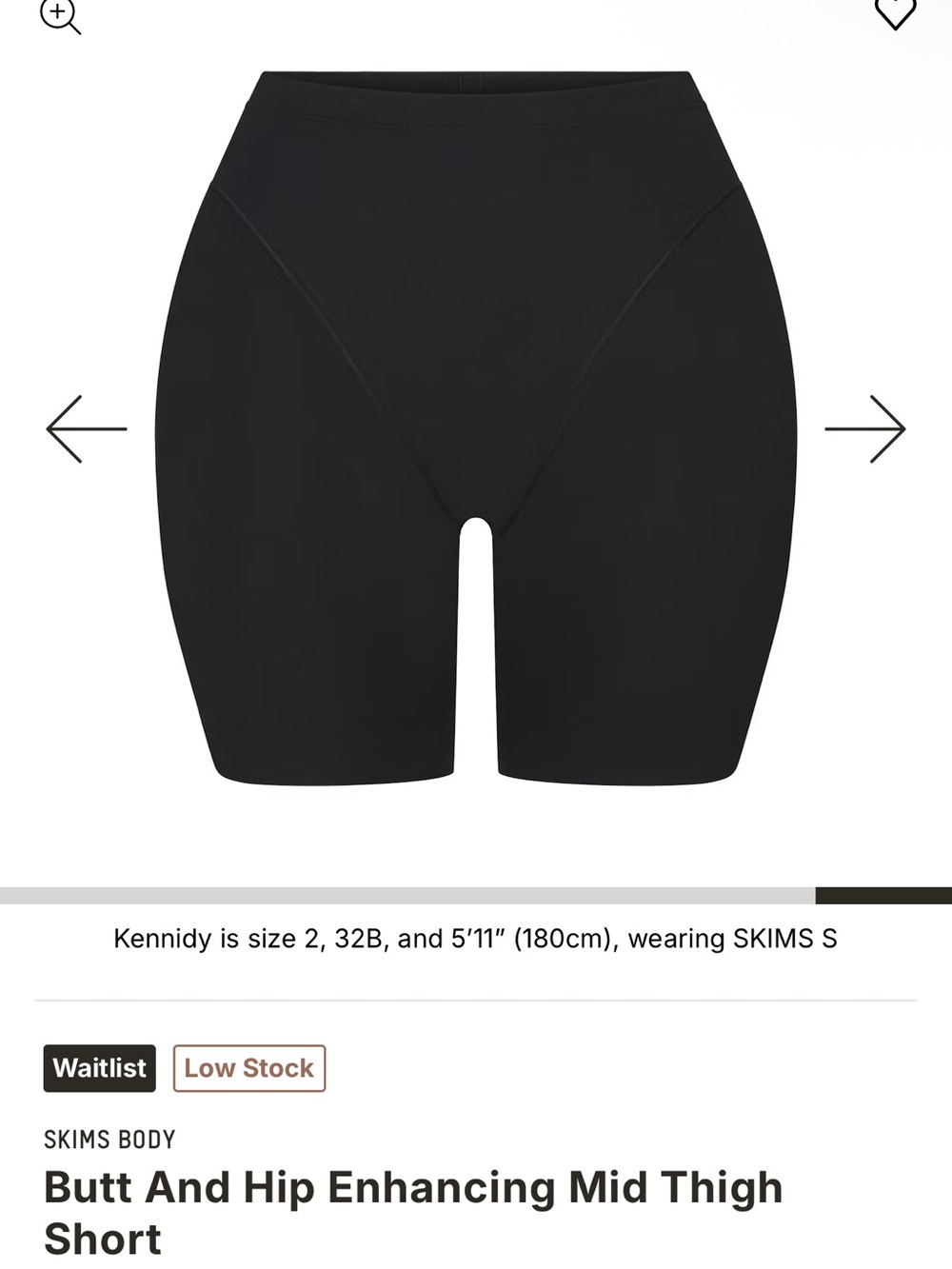 Skims Body Butt and Hip Enhancing Mid Thigh Short